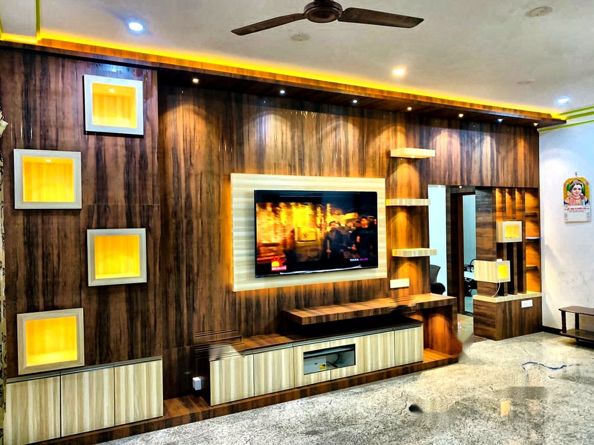Custom TV unit for a living room designed by Global Designs